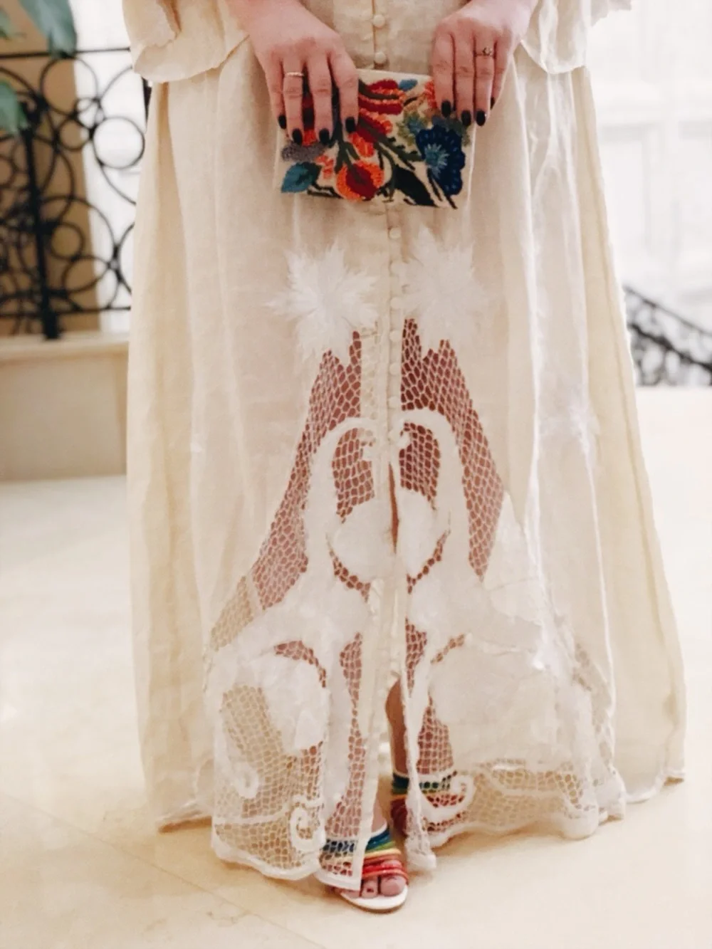 Fillyboo Cream Lace-Embroidered Dress - Picture 14 of 14